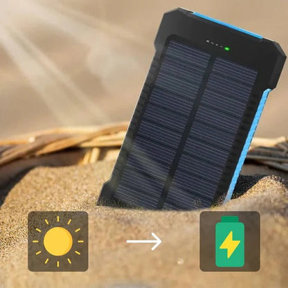 Massive 500,000 mAh Solar-Powered Portable Charger with Dual Outputs