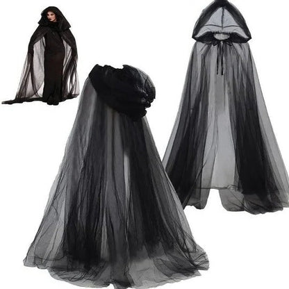 Elegant Hooded Cape for Adult Halloween Costumes