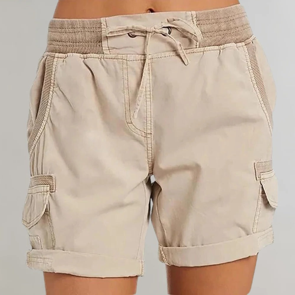 Lightweight Summer Shorts for Women, High Waisted with Elastic Waistband, Available in 5 Colors