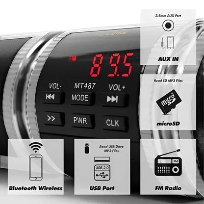 Handlebar Bluetooth Speaker System for Motorcycles and ATVs