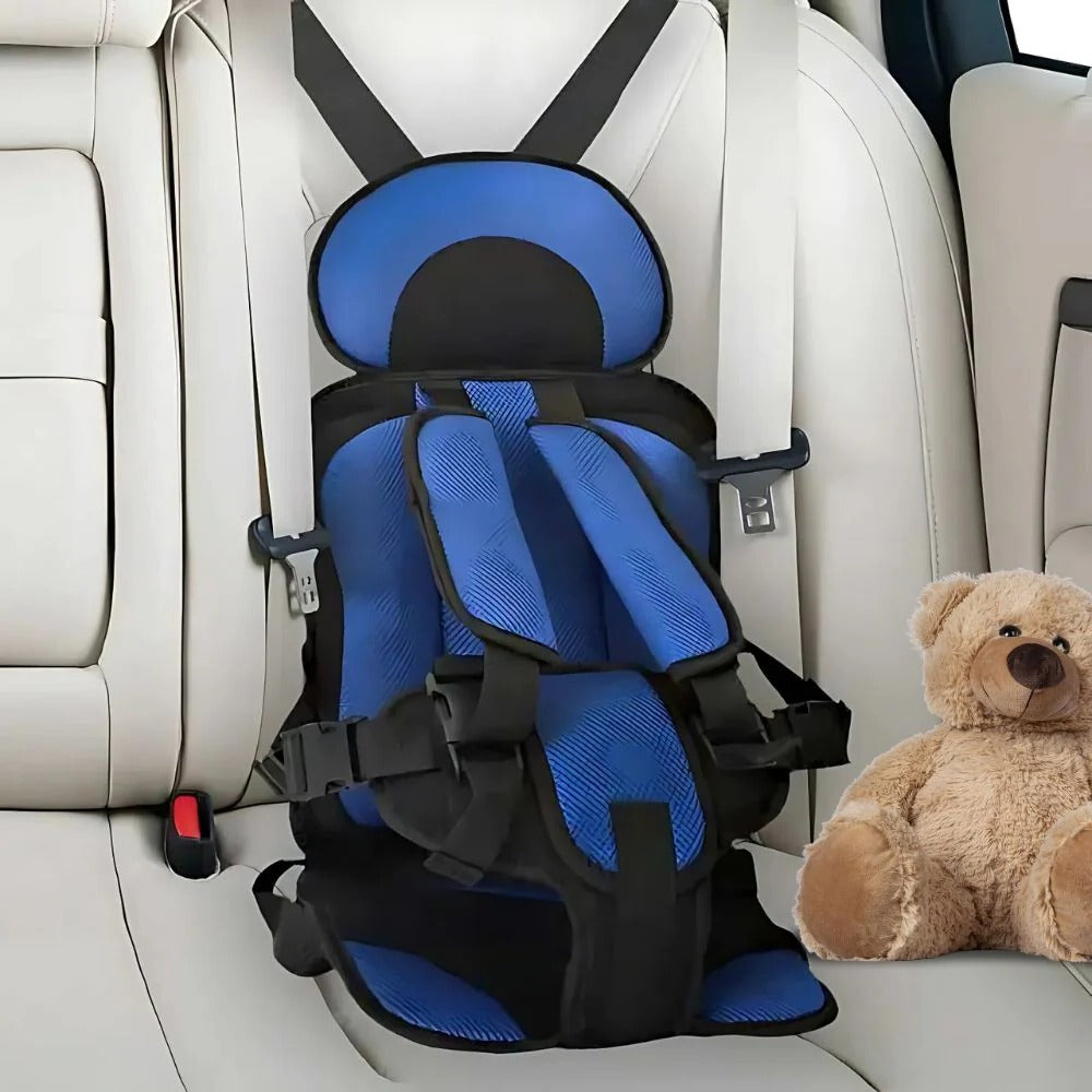 Secure Travel Booster Seat with Safety Harness for Kids