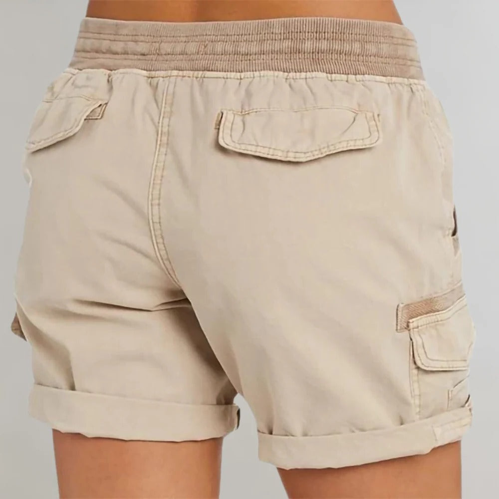 Lightweight Summer Shorts for Women, High Waisted with Elastic Waistband, Available in 5 Colors