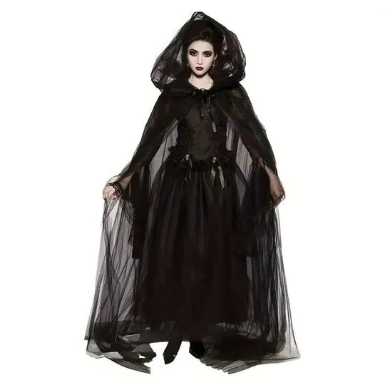Elegant Hooded Cape for Adult Halloween Costumes