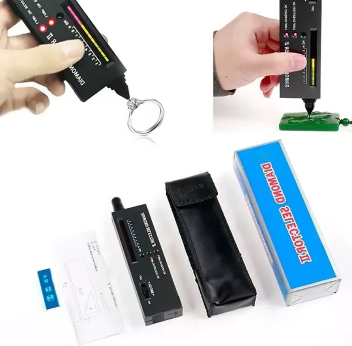Handheld Gemstone Authenticity Checker with Sound Alert & Display