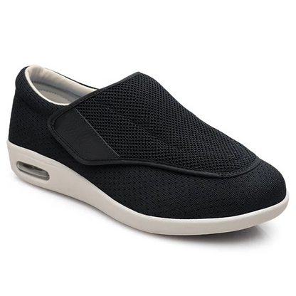 Extra Wide Lace-Up Walking Shoes for Swollen Feet with Memory Foam Insole