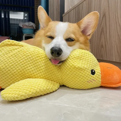 Squeaky Duck Companion Toy for Dogs with Reinforced Design
