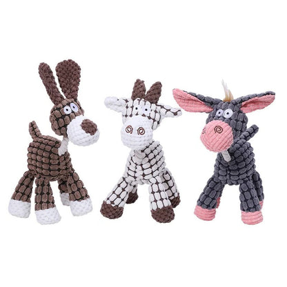 Long-Lasting Plush Canine Companion with Squeaker for Active Dogs