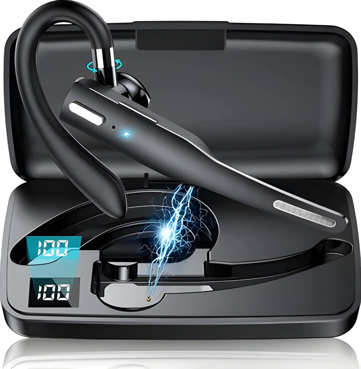 Bluetooth Headset with Dual Microphones for Clear Calls