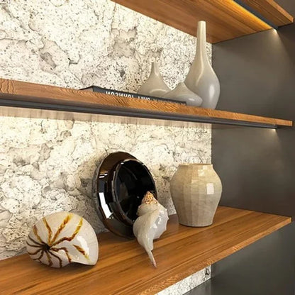 Compact 45-Degree LED Light Strips for Under-Cabinet Lighting
