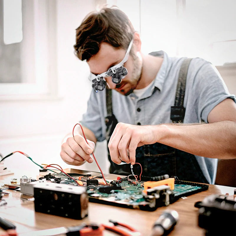 Magnifying Glasses with LED Light and Interchangeable Lenses, 8x 15x 23x