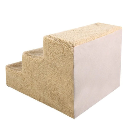 Elevated Pet Steps with Soft Washable Cover for Small Dogs