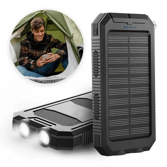 Massive 500,000 mAh Solar-Powered Portable Charger with Dual Outputs