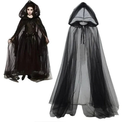 Elegant Hooded Cape for Adult Halloween Costumes