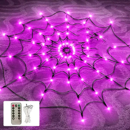 Enchanting Glow Spider Web Lights for Festive Décor