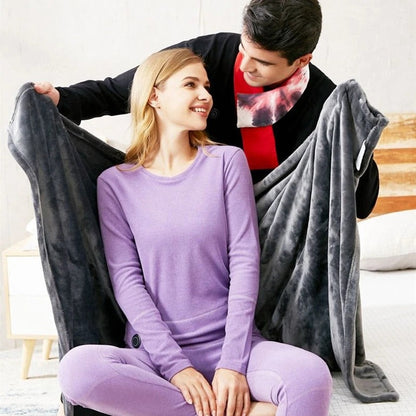 Portable Electric Heated Throw Blanket 59 x 31.5 in with 3 Heat Levels for Office, Car, Dorm, Camping