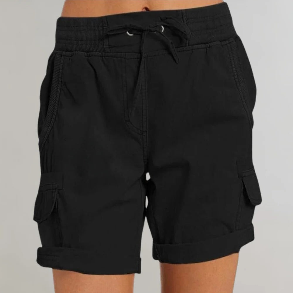 Lightweight Summer Shorts for Women, High Waisted with Elastic Waistband, Available in 5 Colors