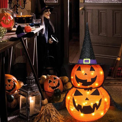 Illuminated Collapsible Pumpkins for Festive Displays