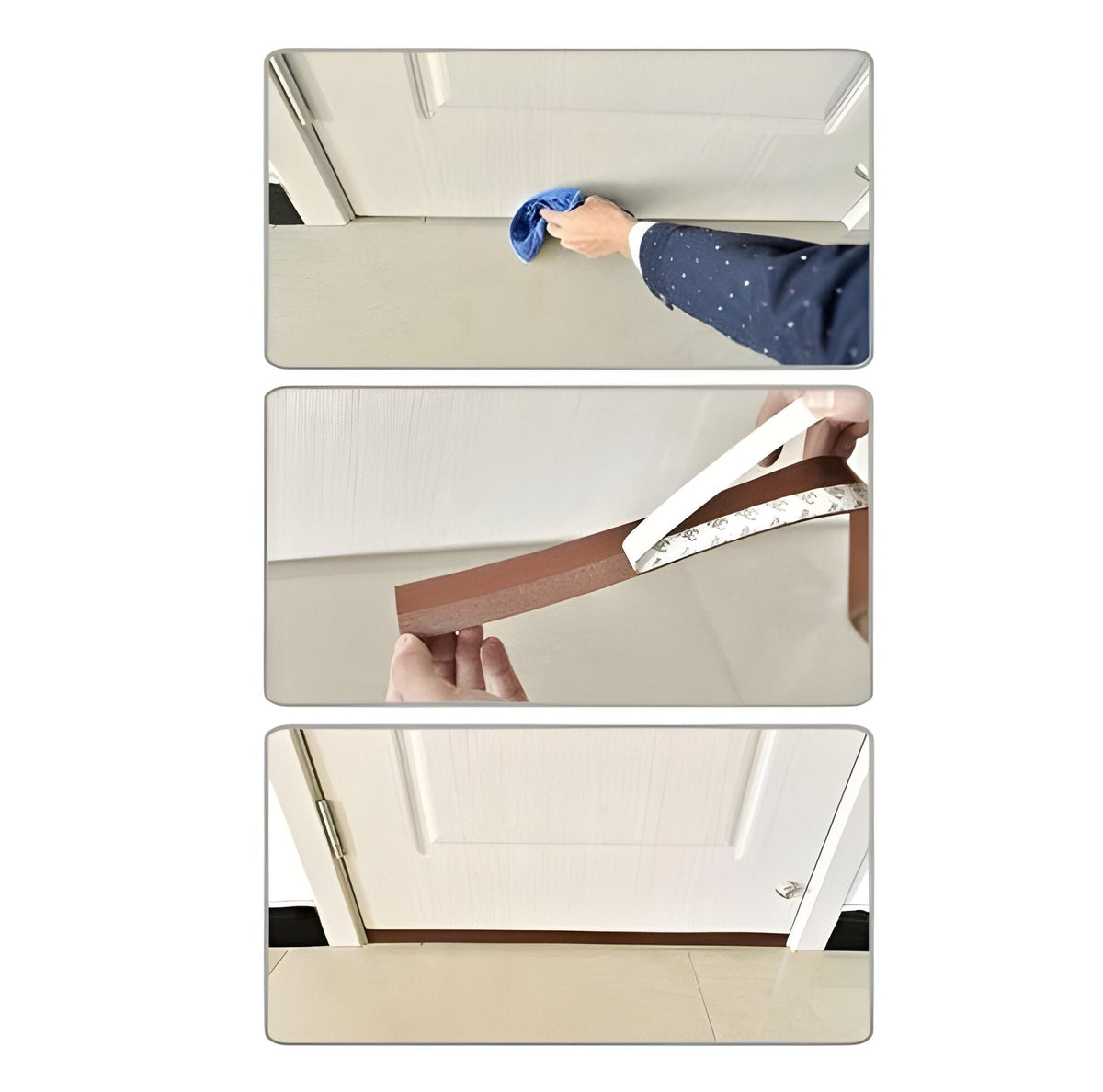 Weatherproof Door Seal Strip - 16.4 ft Adhesive Barrier