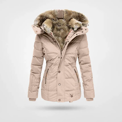 Fleece-Lined Hooded Winter Coat with Four Pockets, Available in S to 4XL