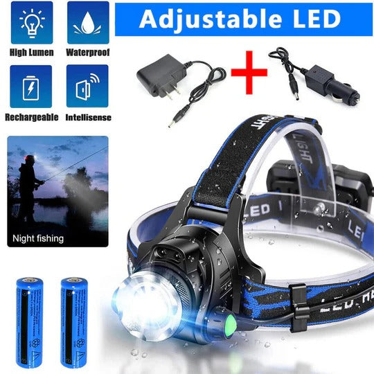 Versatile Rechargeable Headlight with Adjustable Focus