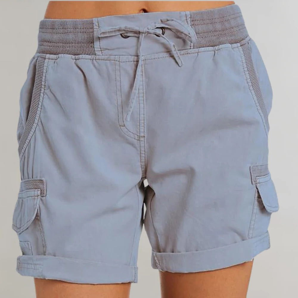 Lightweight Summer Shorts for Women, High Waisted with Elastic Waistband, Available in 5 Colors