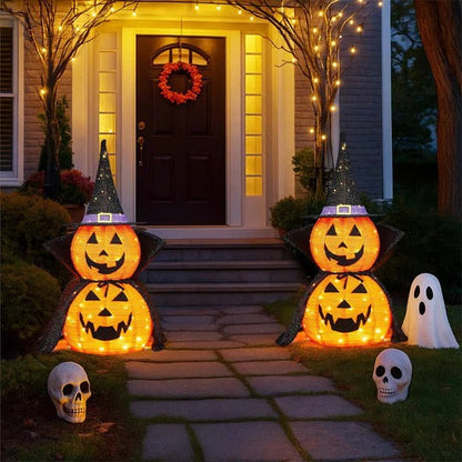 Illuminated Collapsible Pumpkins for Festive Displays
