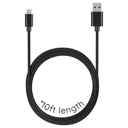 10-Foot Extra Length Micro USB Cable for Convenient Connectivity