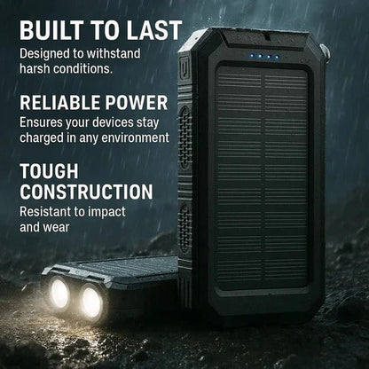 Massive 500,000 mAh Solar-Powered Portable Charger with Dual Outputs