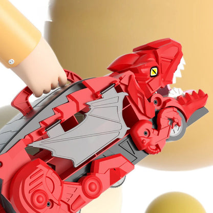 Transforming Dino Truck Playset with Racing Tracks and Cars