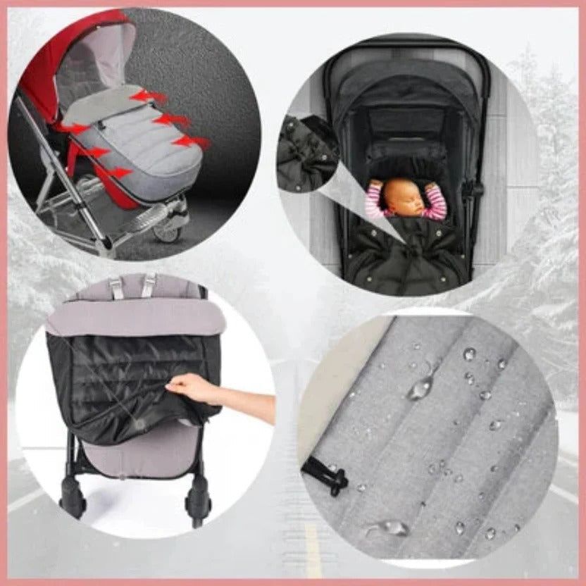 Weatherproof Infant Stroller Sleeping Bag - Footmuff with Harness Access for Winter Walks