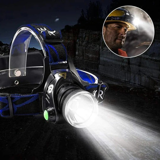 Versatile Rechargeable Headlight with Adjustable Focus