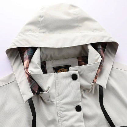 Water-Resistant Hooded Jacket for Men – Breathable Windbreaker for Hiking and Camping