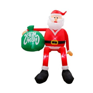 Massive 8-Foot Santa Climber Inflatable for Festive Outdoors