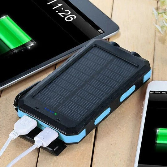 Massive 500,000 mAh Solar-Powered Portable Charger with Dual Outputs