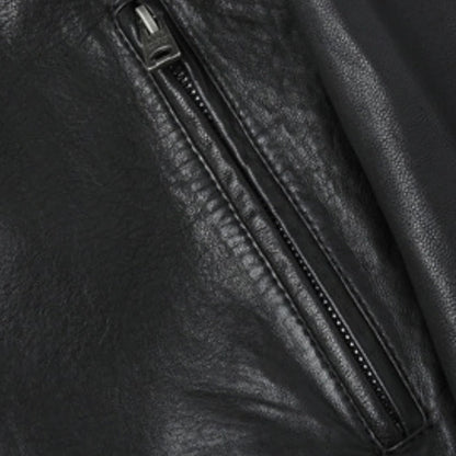 Men's Stylish Faux Leather Jacket with Breathable Lining and Light Insulation