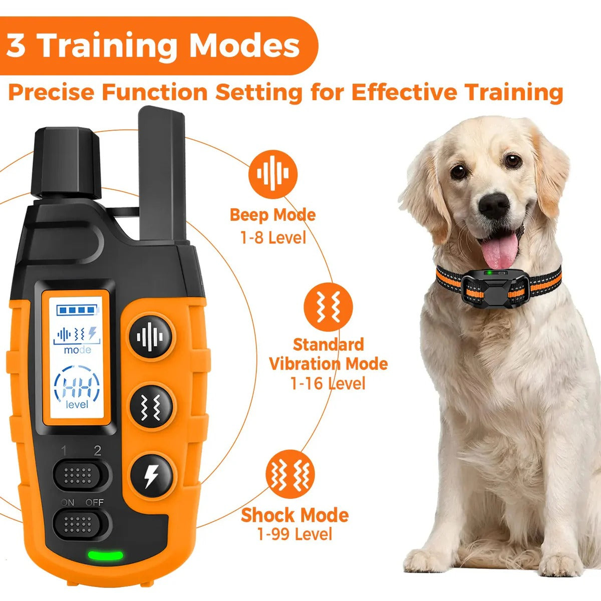 Long-Range Waterproof Canine Training System with Three Modes