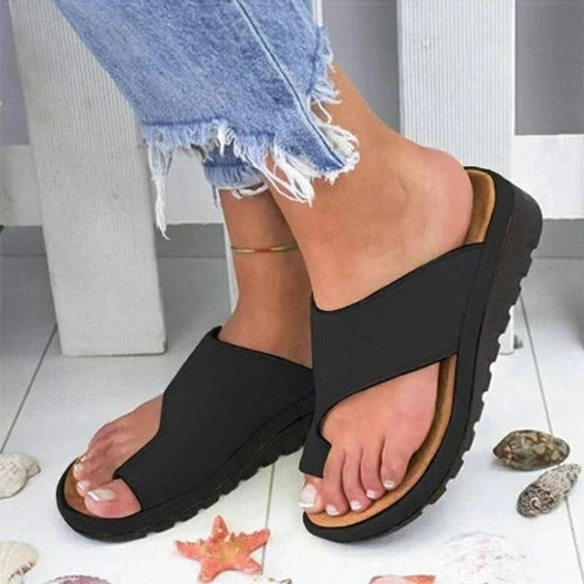 Comfortable Arch Support Sandals with Toe-Ring Design