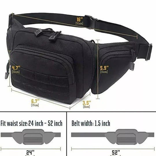 Concealed Carry Waist Pack with Versatile Storage Options
