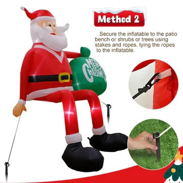 Massive 8-Foot Santa Climber Inflatable for Festive Outdoors