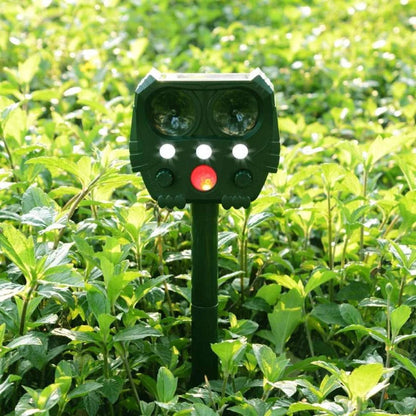 Solar-Powered Ultrasonic Animal Deterrent with Motion Sensor