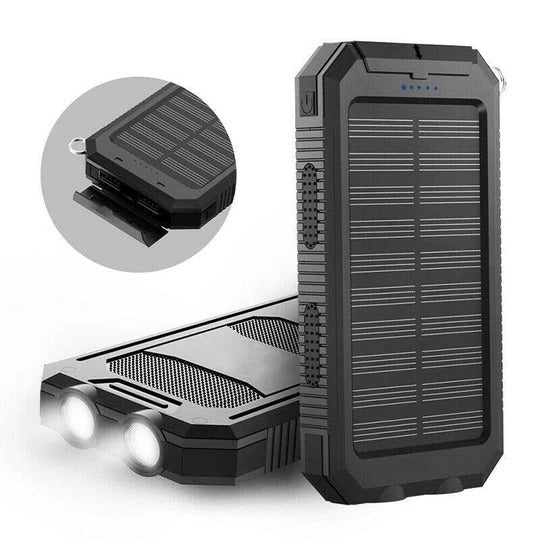 Massive 500,000 mAh Solar-Powered Portable Charger with Dual Outputs