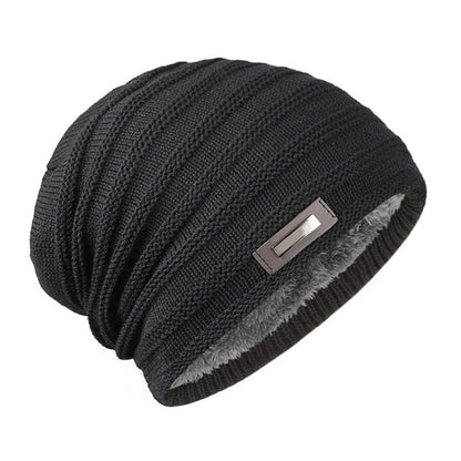 Thick Knit Beanie Hat for Men – Winter Insulated, Elastic Fit, Multiple Colors
