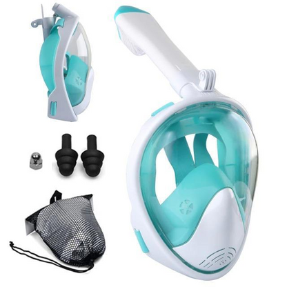 All-Around Snorkeling Mask with Ball Valve Seal and Camera Holder