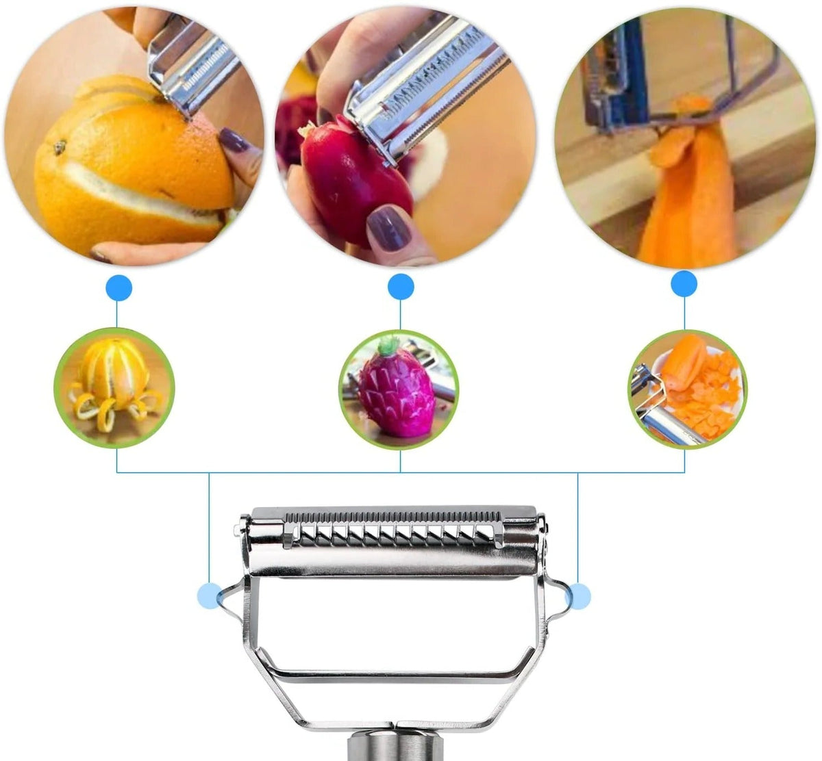 Versatile Kitchen Peeler and Julienne Slicer for Effortless Prep