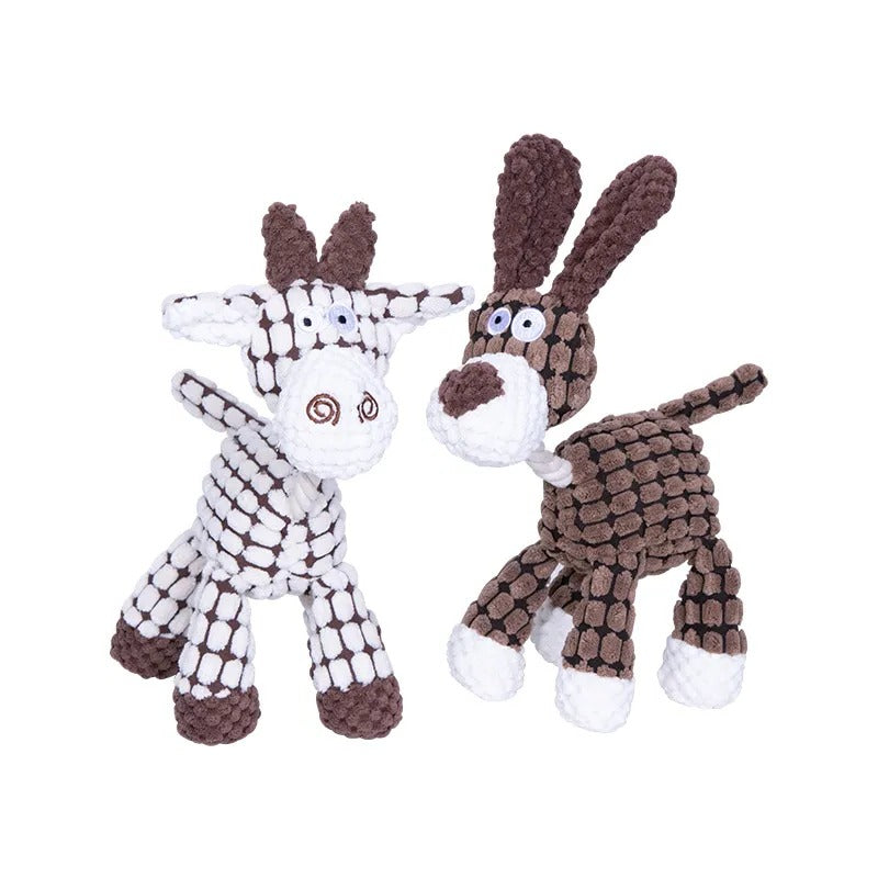 Long-Lasting Plush Canine Companion with Squeaker for Active Dogs