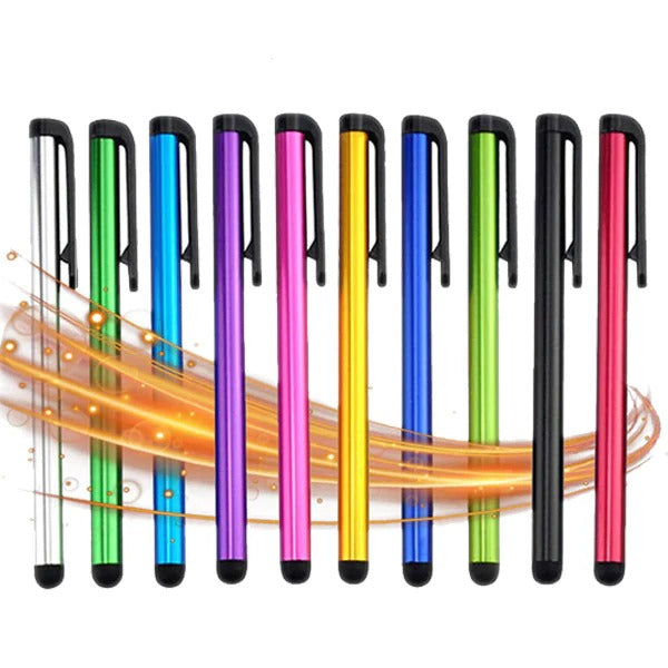 10-Pack of Capacitive Stylus Pens with Soft Rubber Tips for Tablets, Phones, Kindles, and Laptops