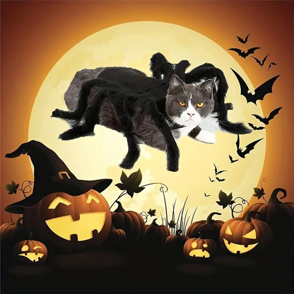 Creepy Crawler Pet Outfit with Eight Faux Legs and Adjustable Straps