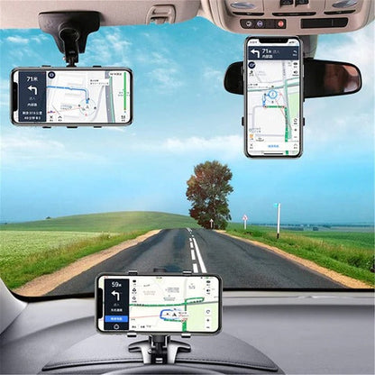 Versatile 360-Degree Vehicle Phone Holder for Safe Driving