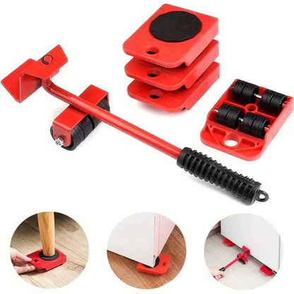 Durable Furniture Moving Kit with Dolly, Lifter Tool, and Wheels for Sofa, Mattress, or Appliance