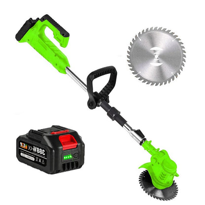 24V Cordless Grass Cutter with Telescopic Handle and Three Blades